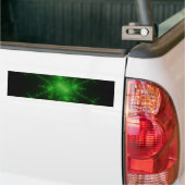 Groene fractale explosie met gloeien bumpersticker (Op Truck)