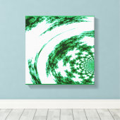 Groene fractale kunst canvas afdruk (Insitu (Houten vloer))