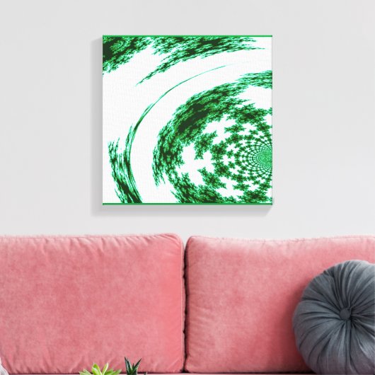 Groene fractale kunst canvas afdruk (Insitu (Woonkamer))