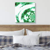 Groene fractale kunst canvas afdruk (Insitu (Slaapkamer))
