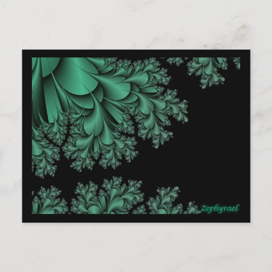groene fractale postkaarten (Voorkant)