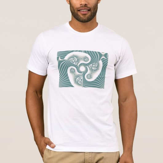 Groene fractals t-shirt (Voorkant)