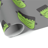 Groene Frankenstein koppatroon Halloween Cadeaupapier (Rol Hoek)