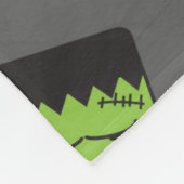 Groene Frankenstein koppatroon Halloween Fleece Deken (Hoek)