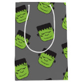 Groene Frankenstein koppatroon Halloween Medium Cadeauzakje (Voorkant)