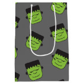 Groene Frankenstein koppatroon Halloween Medium Cadeauzakje (Achterkant)
