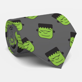 Groene Frankenstein koppatroon Halloween Stropdas