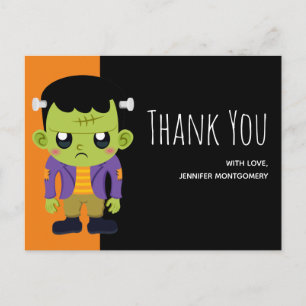 Groene Frankenstein Monster Halloween Dank u Briefkaart