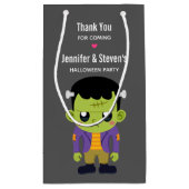 Groene Frankenstein Monster Halloween Dank u Klein Cadeauzakje (Achterkant)