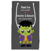 Groene Frankenstein Monster Halloween Dank u Klein Cadeauzakje (Voorkant)