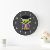 Groene Frankenstein Monster Halloween Large Clock Grote Klok (Huis)