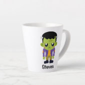 Groene Frankenstein Monster Halloween Latte Mok (Rechterhoek)
