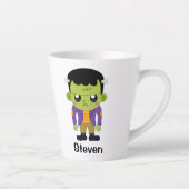 Groene Frankenstein Monster Halloween Latte Mok (Rechts)