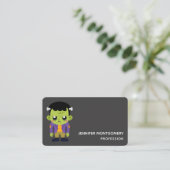 Groene Frankenstein Monster Halloween Visitekaartj Visitekaartje (Staand voorkant)