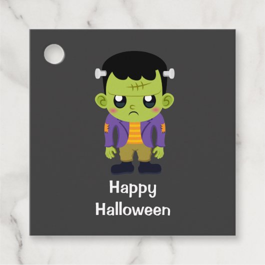 Groene Frankenstein Monster Happy Halloween Bedankjes Labels