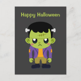 Groene Frankenstein Monster Happy Halloween Briefkaart