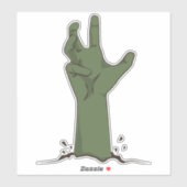 Groene Frankenstein Monster's Hand en Arm Sticker (Vel)