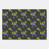 Groene Frankenstein Zombie Hand Halloween Cadeau Inpakpapier Vel (Voorkant 2)