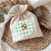 Groene Franse Café Bruidsuitje Ronde Sticker