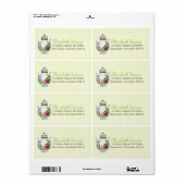 Groene Franse Tea Party Etiket (Full Sheet)