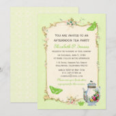 Groene  Franse theepartij Kaart (Voorkant / Achterkant)