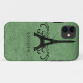 Groene  Franse Vlaanderen Case-Mate iPhone Case (Achterkant (horizontaal))