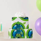 Groene Frog Earth Cadeaupapier