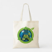 Groene Frog Earth Tote Bag (Achterkant)