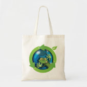 Groene Frog Earth Tote Bag (Voorkant)