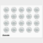 Groene Frosty Merry Christmas Retouradres Labels (Vel)