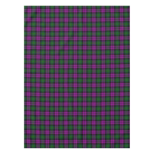 Groene Fuchsia Tartan Grote Plaid Schotse Clan Tafelkleed (Voorkant)