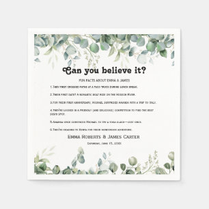 Groene Fun Facts Moderne Trouwservetten Servet