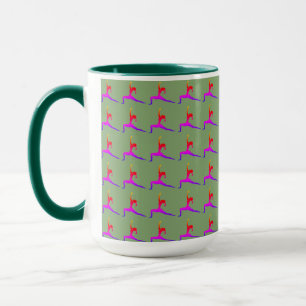 Groene 'Fun Yoga Design Combo Coffee Mok/Cup Mok
