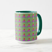 Groene 'Fun Yoga Design Combo Coffee Mok/Cup Mok (Voorkant rechts)