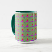Groene 'Fun Yoga Design Combo Coffee Mok/Cup Mok (Voorkant links)