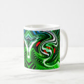 Groene funkerkunst koffiemok (Voorkant rechts)