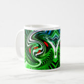 Groene funkerkunst koffiemok (Voorkant links)