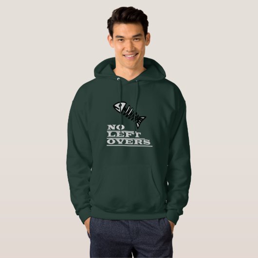 Groene funky zonder links object hoodie (Voorkant volledig)