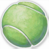 Groene Fuzzy Tennisbal Sticker (Voorkant)