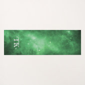 Groene Galaxy, Alignment Lines Yoga Mat (Achterkant (horizontaal))