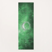 Groene Galaxy, Alignment Lines Yoga Mat (Voorkant)