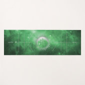 Groene Galaxy, Alignment Lines Yoga Mat (Voorkant (horizontaal))