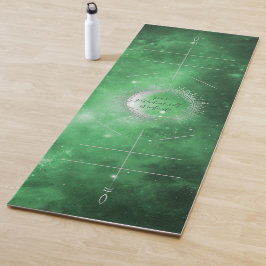 Groene Galaxy, Alignment Lines Yoga Mat