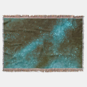 Groene Galaxy Sparkles Abstract Deken