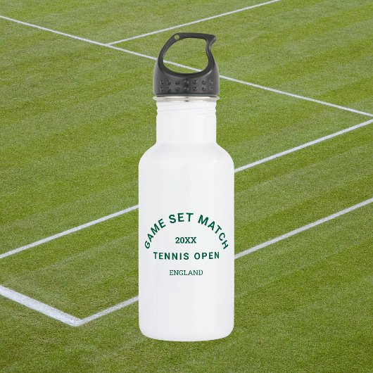 Groene Game Set Match Crest Tennis Waterfles