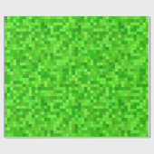 Groene Gamer Pixels Verjaardagsfeestje Cadeaupapier (Vlak)