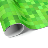 Groene Gamer Pixels Verjaardagsfeestje Cadeaupapier (Rol Hoek)