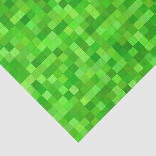 Groene gamer pixels | Verjaardagsfeestje Tissuepapier (Detail)