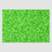 Groene gamer pixels | Verjaardagsfeestje Tissuepapier (Voorkant)