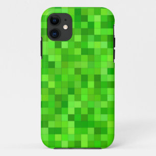 Groene gamerpixels  Aangepast Case-Mate iPhone Case